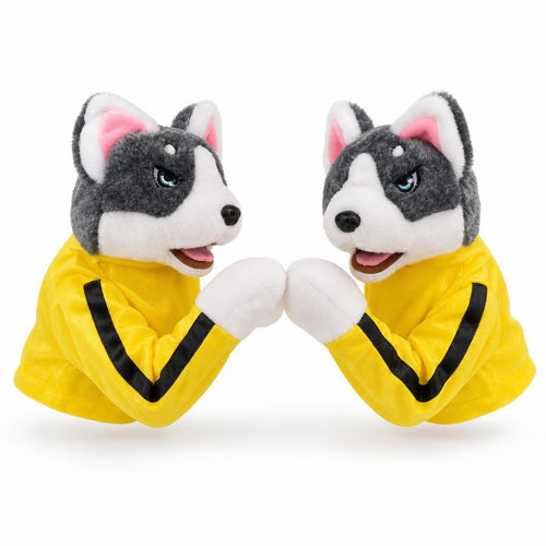 Pareja de guantes de peluche husky boxeador Pawzie